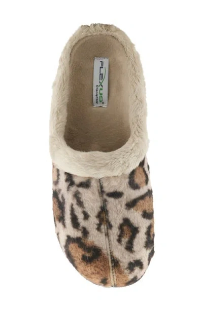 Flexus By Spring Step Fairsky Leo Faux Fur Scuff Slipper In Multi