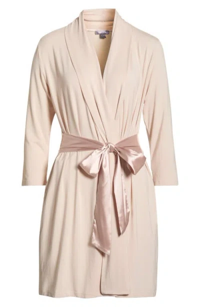 Fleur't Iconic Short Robe In Neutral