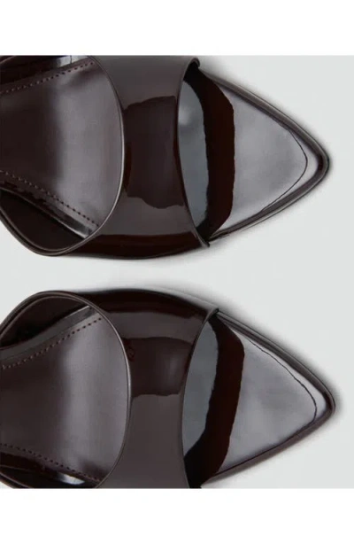 Mango Pointed Toe Slide Sandal In Burgundy