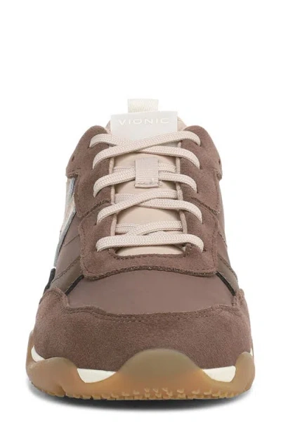 Vionic Wide Width Walk Slim Glide Sneaker In Brown