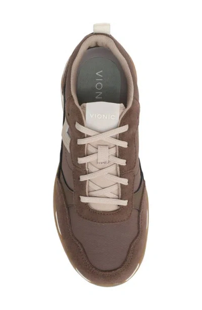 Vionic Wide Width Walk Slim Glide Sneaker In Brown