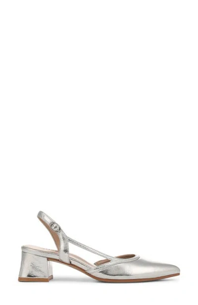 Naturalizer Mila Pointed Toe Slingback Pump In Silver