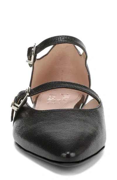 Naturalizer Harmony Ankle Strap Pointed Toe Flat In Black