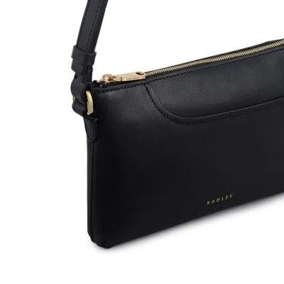 Radley Mini Pockets Top Zip Ew Black Leather Shoulder Bag In Black