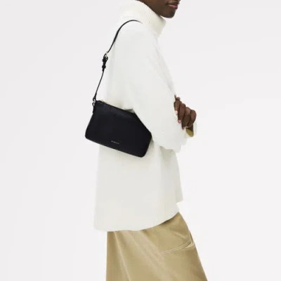 Radley Mini Pockets Top Zip Ew Black Leather Shoulder Bag In Black