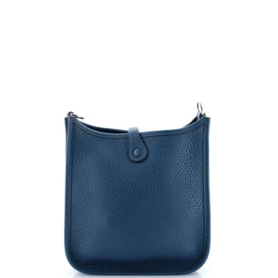 Pre-owned Hermes  Hermes Evelyne Bag Gen Iii Clemence Tpm In Blue