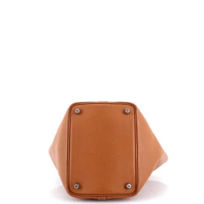 Pre-owned Hermes  Hermes Picotin Lock Bag Tressage Epsom Pm In Brown