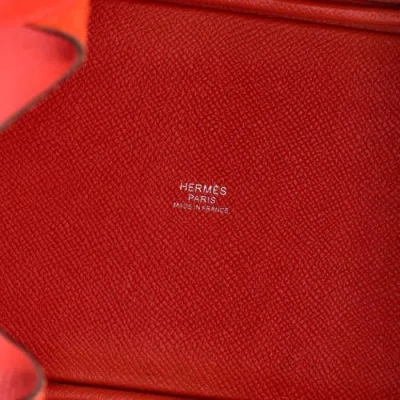 Pre-owned Hermes  Hermes Picotin Lock Bag Tressage Epsom Pm In Red