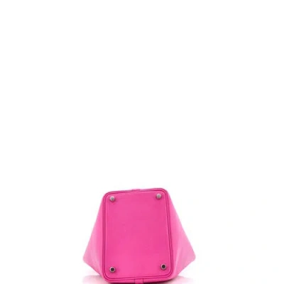 Pre-owned Hermes  Hermes Picotin Lock Bag Tressage Epsom Pm In Purple