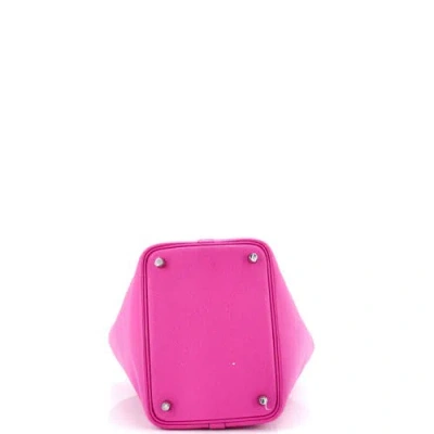 Pre-owned Hermes  Hermes Picotin Lock Bag Tressage Epsom Pm In Purple