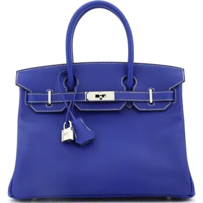 Pre-owned Hermes  Hermes Candy Birkin Bag Epsom 30 In Blue