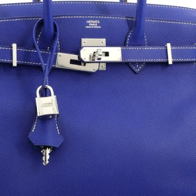 Pre-owned Hermes  Hermes Candy Birkin Bag Epsom 30 In Blue