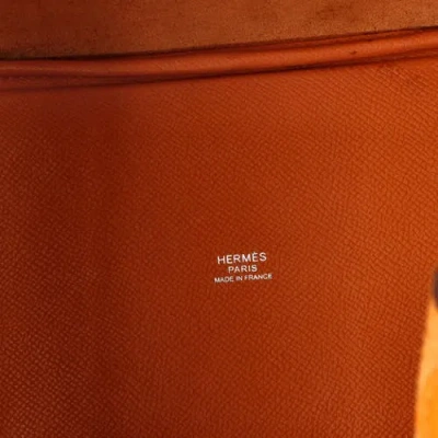Pre-owned Hermes  Hermes Picotin Lock Bag Tressage Epsom Pm In Orange
