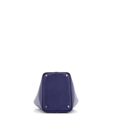 Pre-owned Hermes  Hermes Picotin Lock Bag Tressage Epsom Pm In Purple