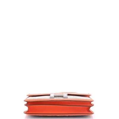 Pre-owned Hermes  Hermes Constance Elan Bag Doblis Suede With Swift 25 In Gray