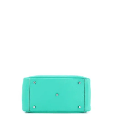 Pre-owned Hermes  Hermes Lindy Bag Verso Clemence 34 In Green