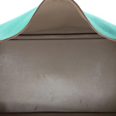Pre-owned Hermes  Hermes Lindy Bag Verso Clemence 34 In Green