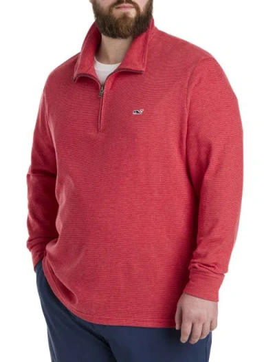 Vineyard Vines Saltwater 1/4-zip Pullover In Red