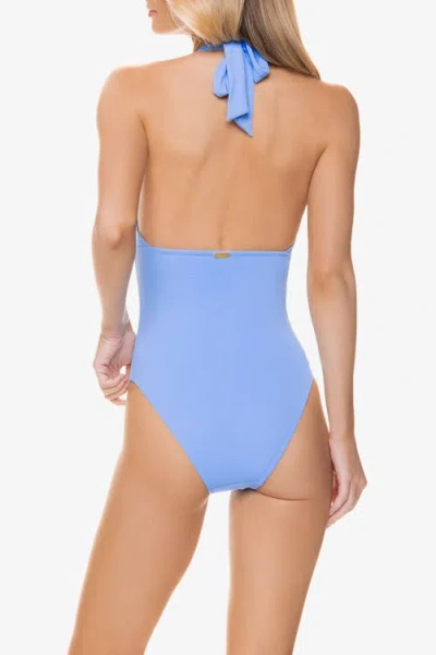 Helen Jon Kara Key Hole One-piece In Blue