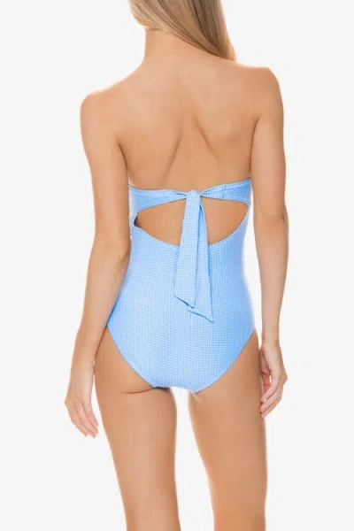 Helen Jon Classic Bandeau One-piece In Blue