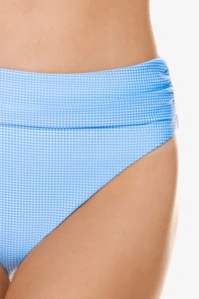 Helen Jon Shirred Bottom In Blue