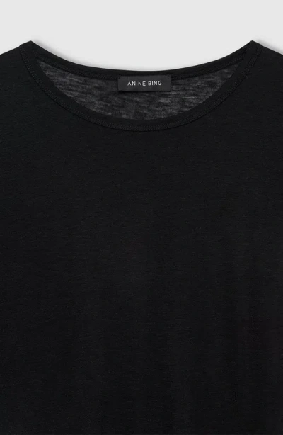 Anine Bing Sylvie Long Sleeve Tee In Black