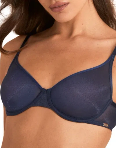 Adore Me Hariette Unlined Full Coverage Bra In Blue