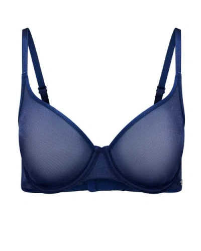 Adore Me Hariette Unlined Full Coverage Bra In Blue