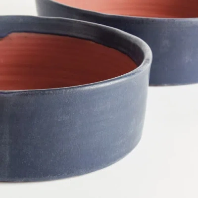 Napa Home & Garden Studio Decorative Low Bowls, Set Of 2 In Blue