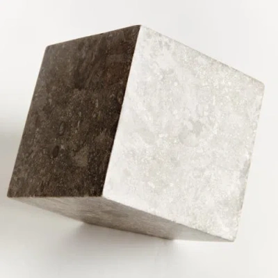 Napa Home & Garden Abstract Marble Cube Sculpture In Gray