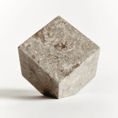 Napa Home & Garden Abstract Marble Cube Sculpture In Gray
