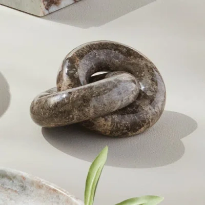 Napa Home & Garden Linked Marble Rings Sculpture In Gray