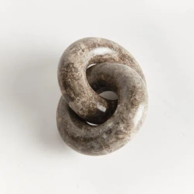 Napa Home & Garden Linked Marble Rings Sculpture In Gray