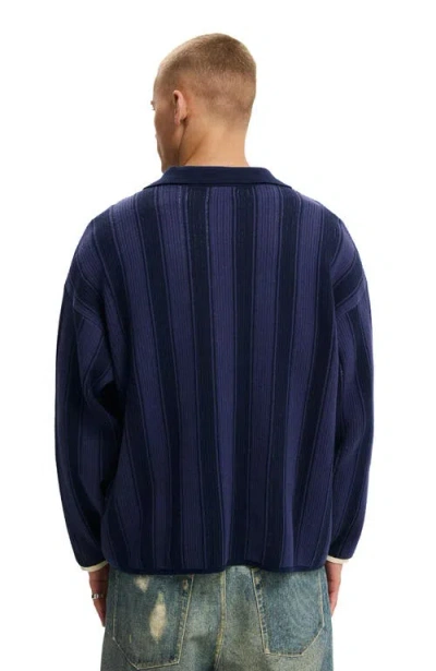 Cotton On Box Fit Rugby Polo In Blue