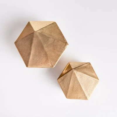 Napa Home & Garden Set Of 2 Luca Lidded Boxes In Gold