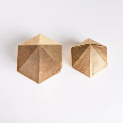 Napa Home & Garden Set Of 2 Luca Lidded Boxes In Gold