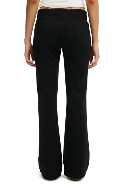 Cotton On Low Rise Bootleg Sweatpant In Black