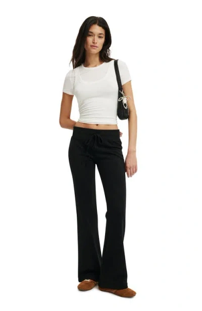 Cotton On Low Rise Bootleg Sweatpant In Black