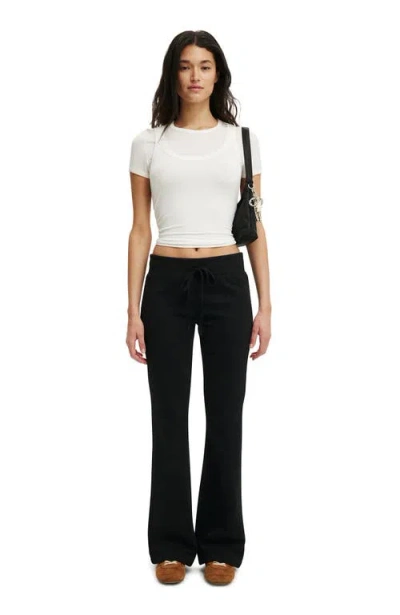 Cotton On Low Rise Bootleg Sweatpant In Black