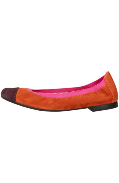 Pretty Ballerinas Round Toe Elasticated Ballet Flat In Multi