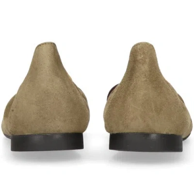 Pretty Ballerinas Round Toe Elasticated Ballet Flat In Green