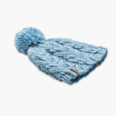 Turtle Fur Millie Wool Pom Beanie In Blue