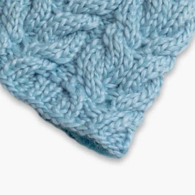 Turtle Fur Millie Wool Pom Beanie In Blue