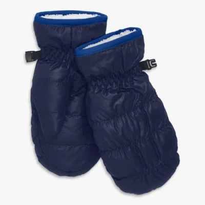 Primary Kids Lightweight Puffer Mittens In Blue