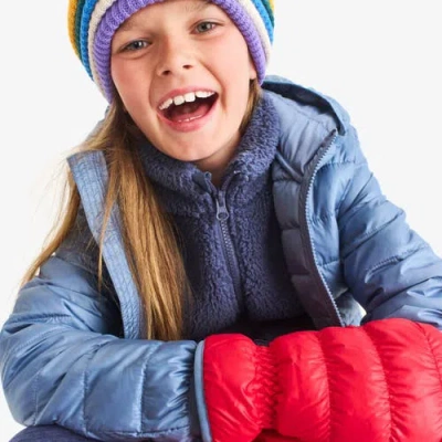 Primary Kids Lightweight Puffer Mittens In Blue