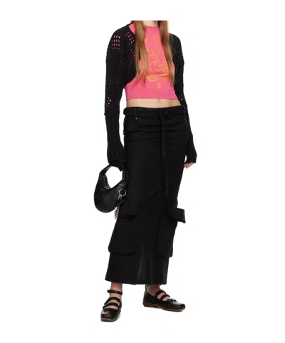 Open Yy Ssense Exclusive Black Maxi Skirt In Black