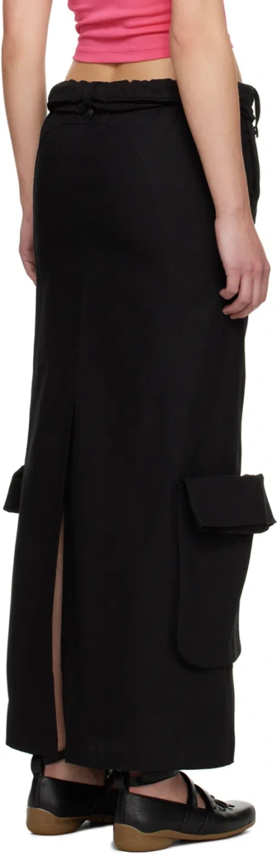 Open Yy Ssense Exclusive Black Maxi Skirt In Black