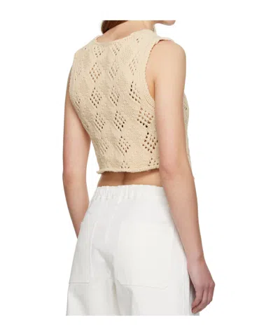 Open Yy Argyle Vest In Neutral