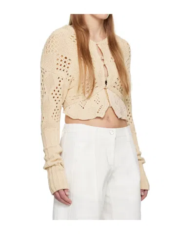 Open Yy Argyle Pattern Cardigan In Neutral