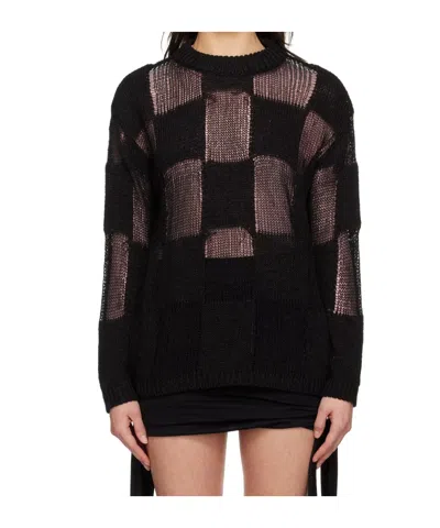 Open Yy Hollow Sweater In Black